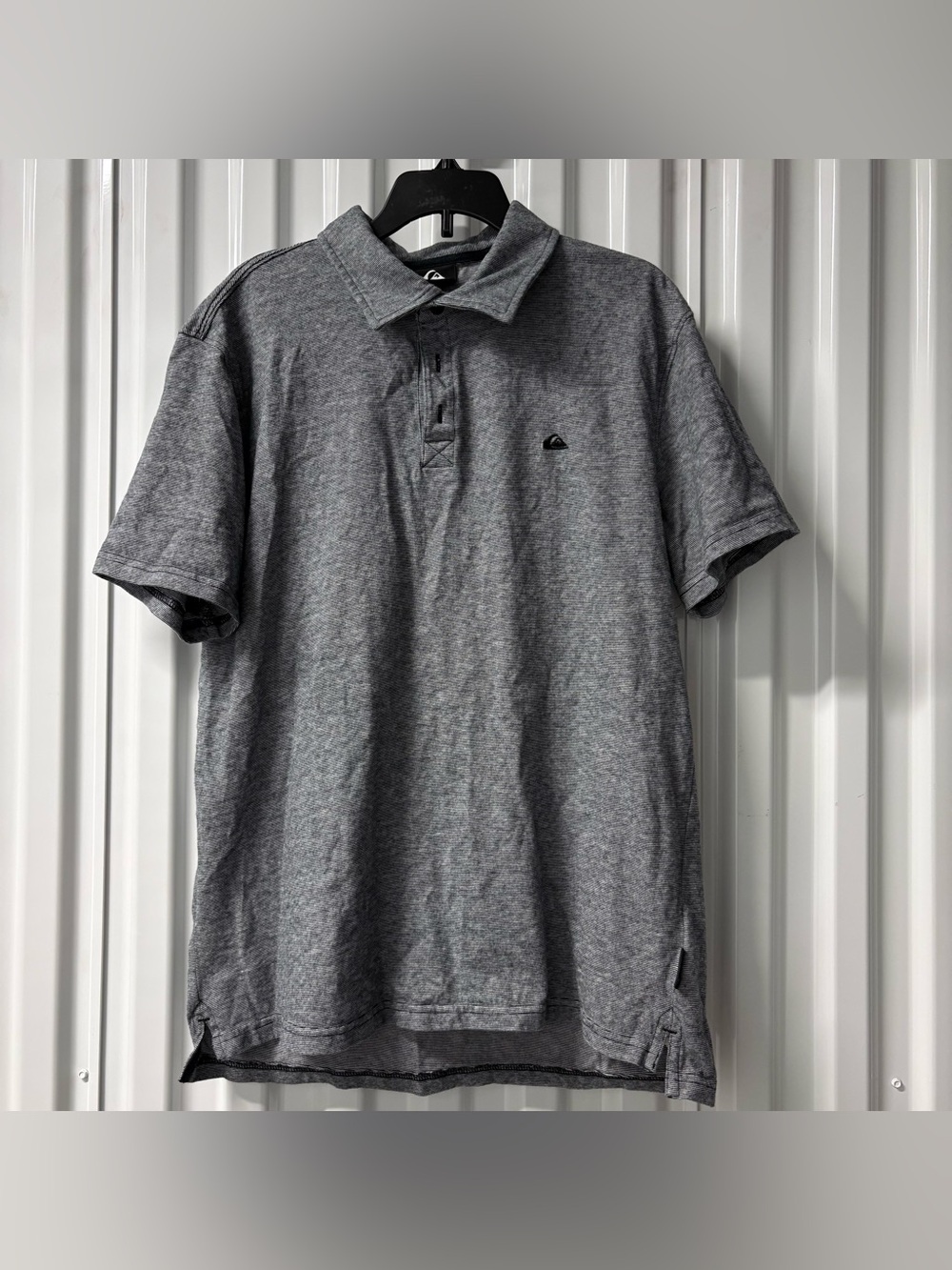 Quiksilver Boys Striped Short Sleeve Polo Shirt - Grey